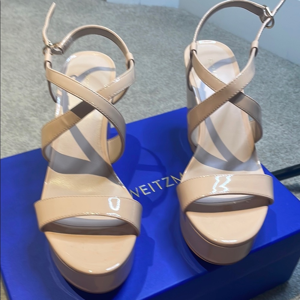 Stuart Weitzman Nude Strappy Sandals